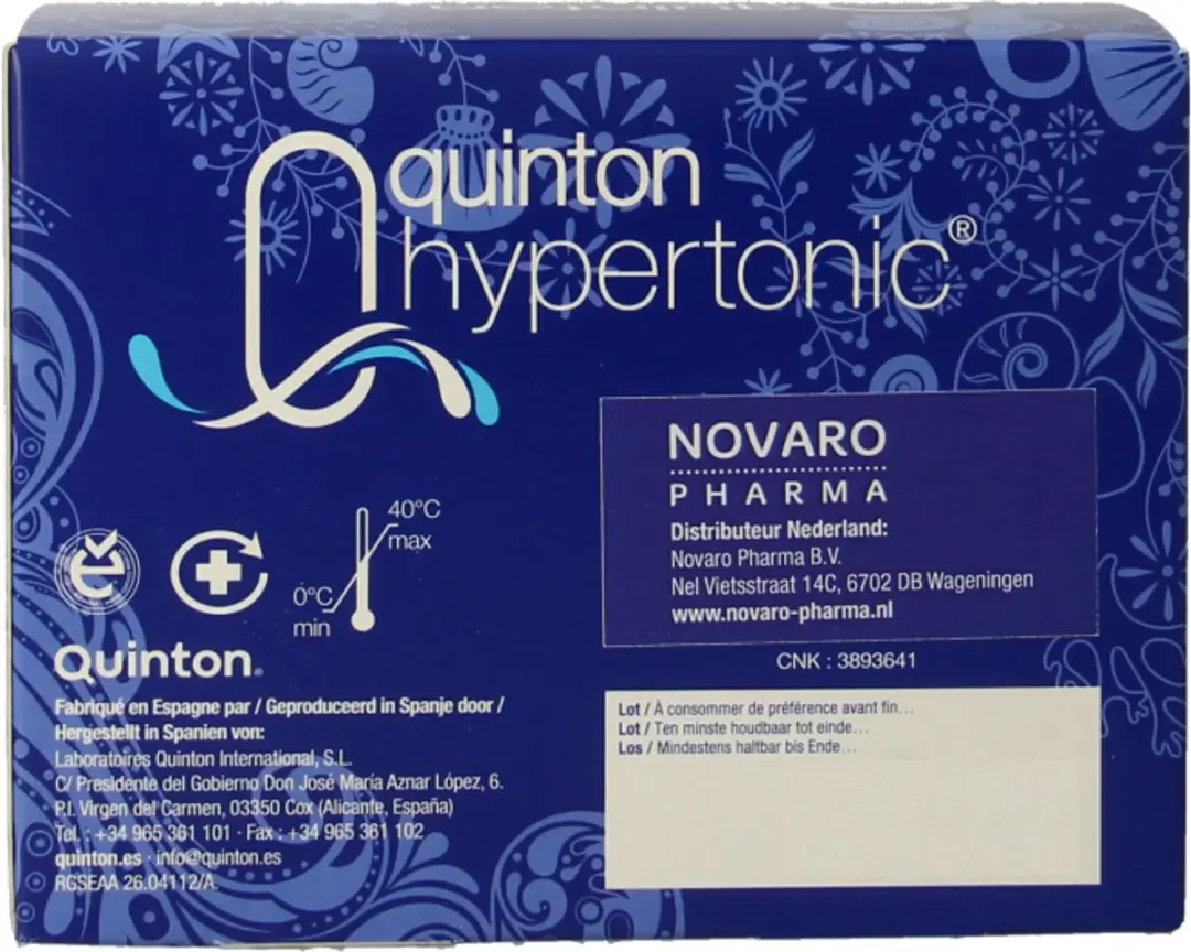 Be-life Quinton Hypertonic Ampullen 300ml - afbeelding 2 van 6