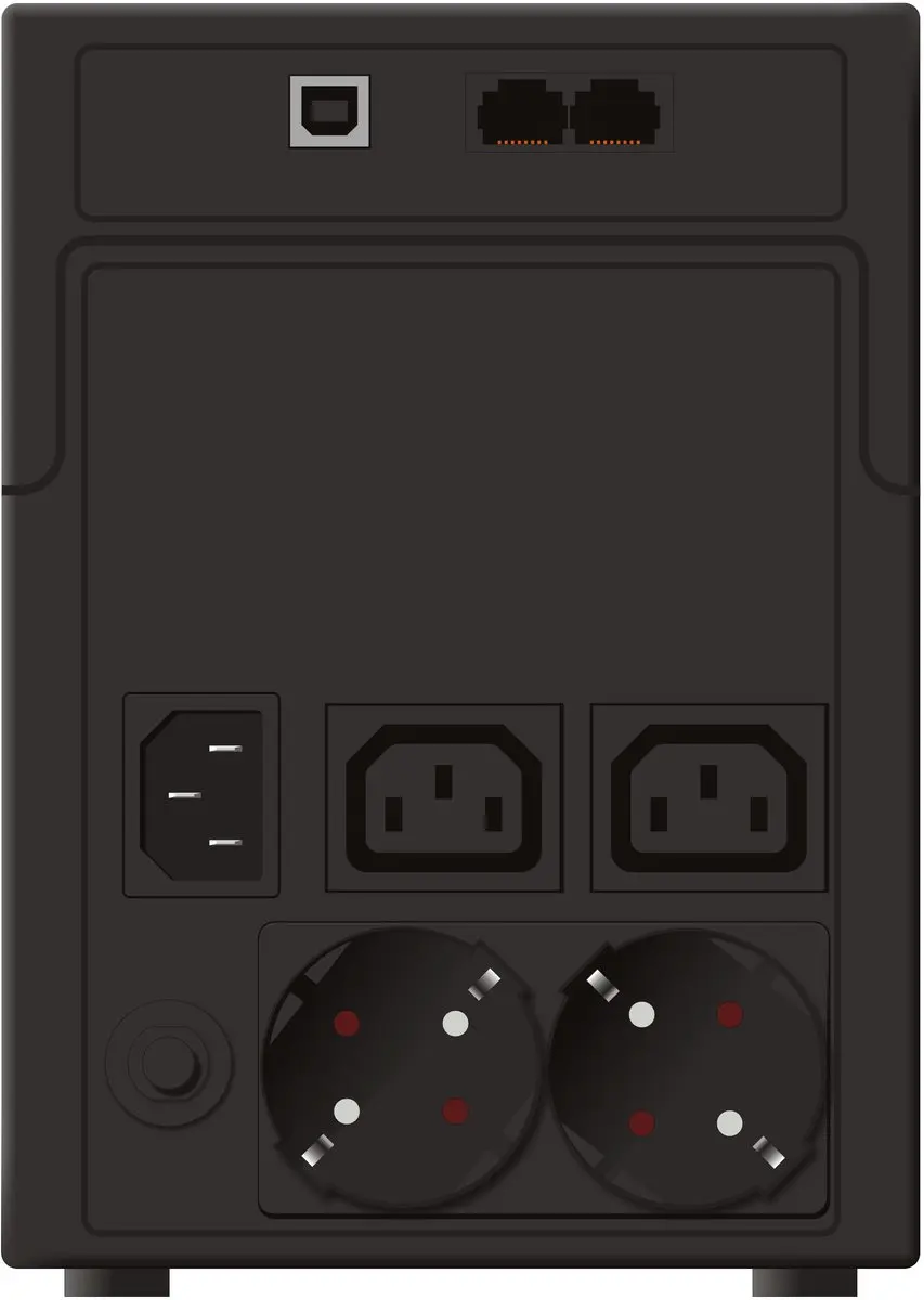 PowerWalker VI 1200 DS-UPS-VI1200 UPS - 1,2 kVA - 4x Stopcontact - Zwart
