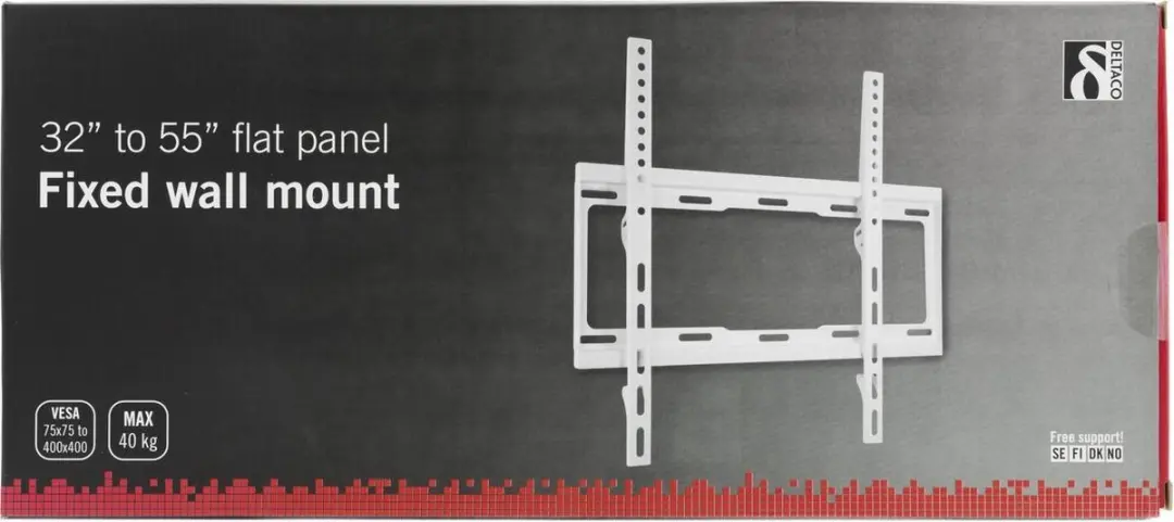 Deltaco ARM-522 TV Monitor Arm 32-55" - 40kg - Wit - afbeelding 4 van 5