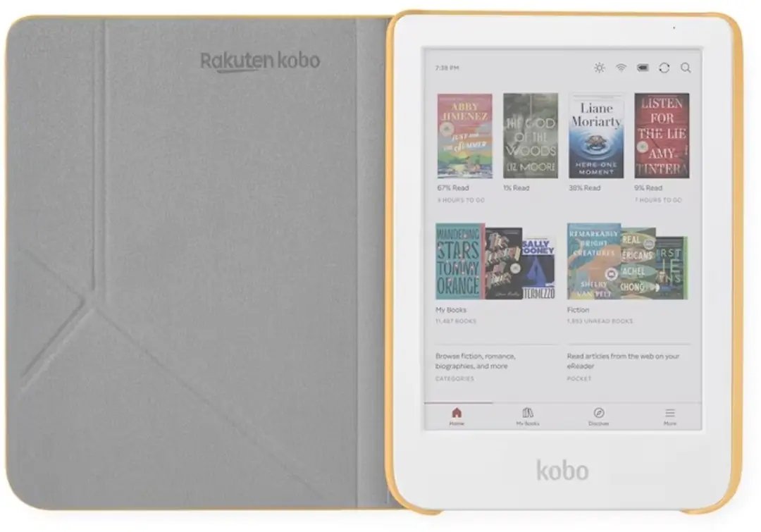 Kobo Clara Hoes Geel - SleepCover - afbeelding 2 van 6
