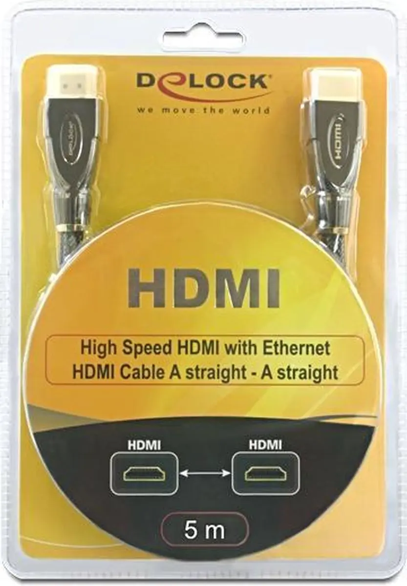 Delock High Speed HDMI Kabel 4K 30Hz 5m - Zwart - afbeelding 2 van 3