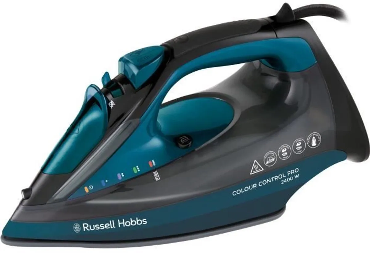 Russell Hobbs Colour Control Pro 27280-56 Stoomstrijkijzer 2400W - Zwart/Blauw - afbeelding 6 van 6