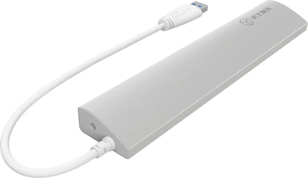 Icy Box IB-AC6701 USB Hub 7 Poorten - 5Gbps - Zilver - afbeelding 3 van 6