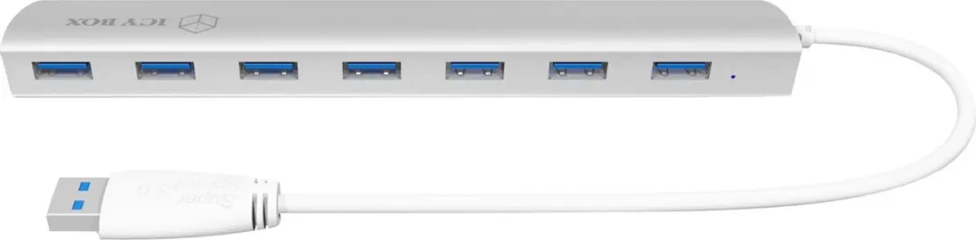 Icy Box IB-AC6701 USB Hub 7 Poorten - 5Gbps - Zilver - afbeelding 4 van 6