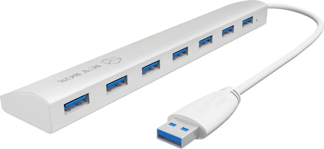 Icy Box IB-AC6701 USB Hub 7 Poorten