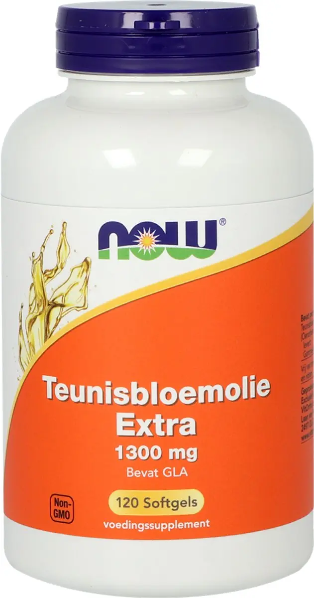 Now Foods Teunisbloemolie 1300mg - 120 Softgels - afbeelding 4 van 4