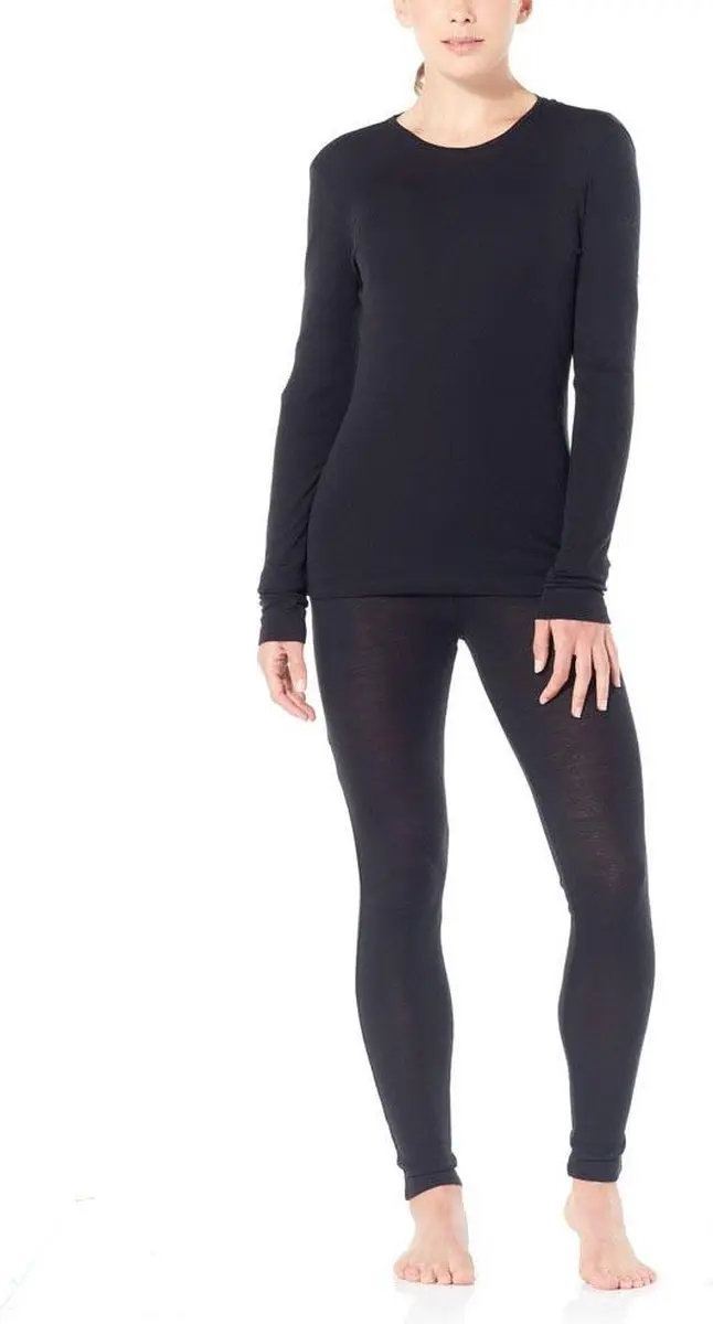 Icebreaker 175 Everyday LS Crewe Dames Thermoshirt - S - Zwart