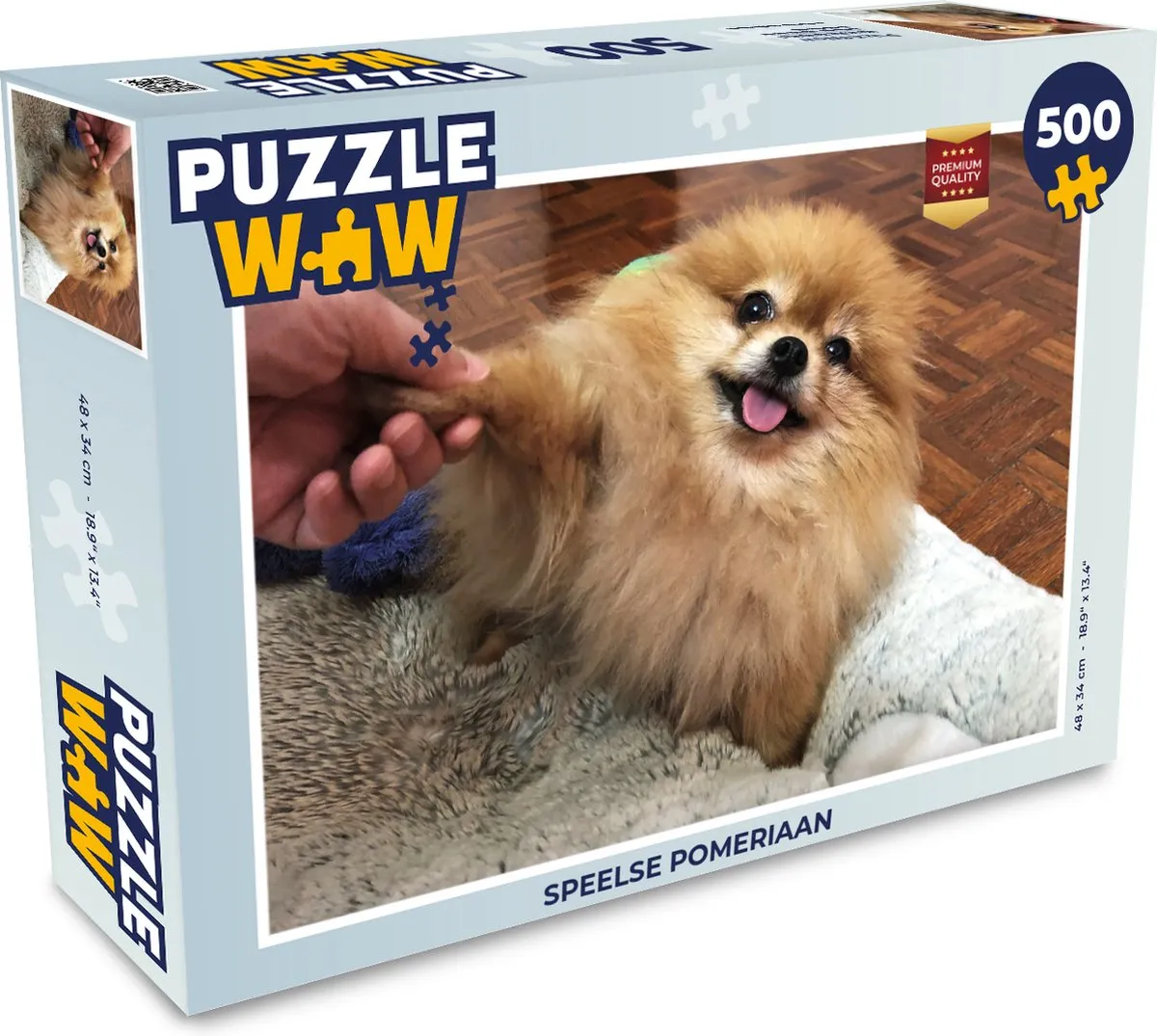 PuzzleWow Legpuzzel Speelse Pomeriaan 500 Stuks - Multicolor