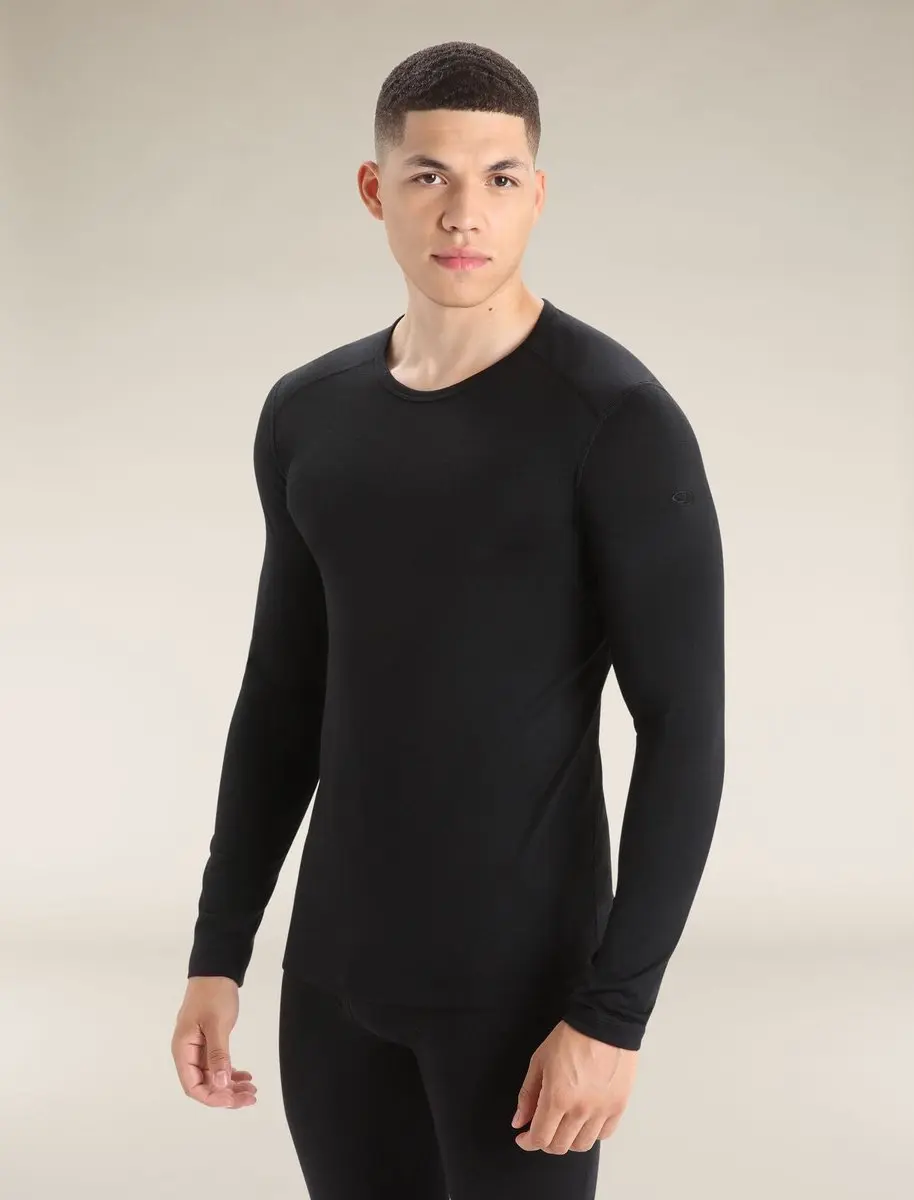 Icebreaker Men's Oasis Long Sleeve Crewe - Zwart XXL