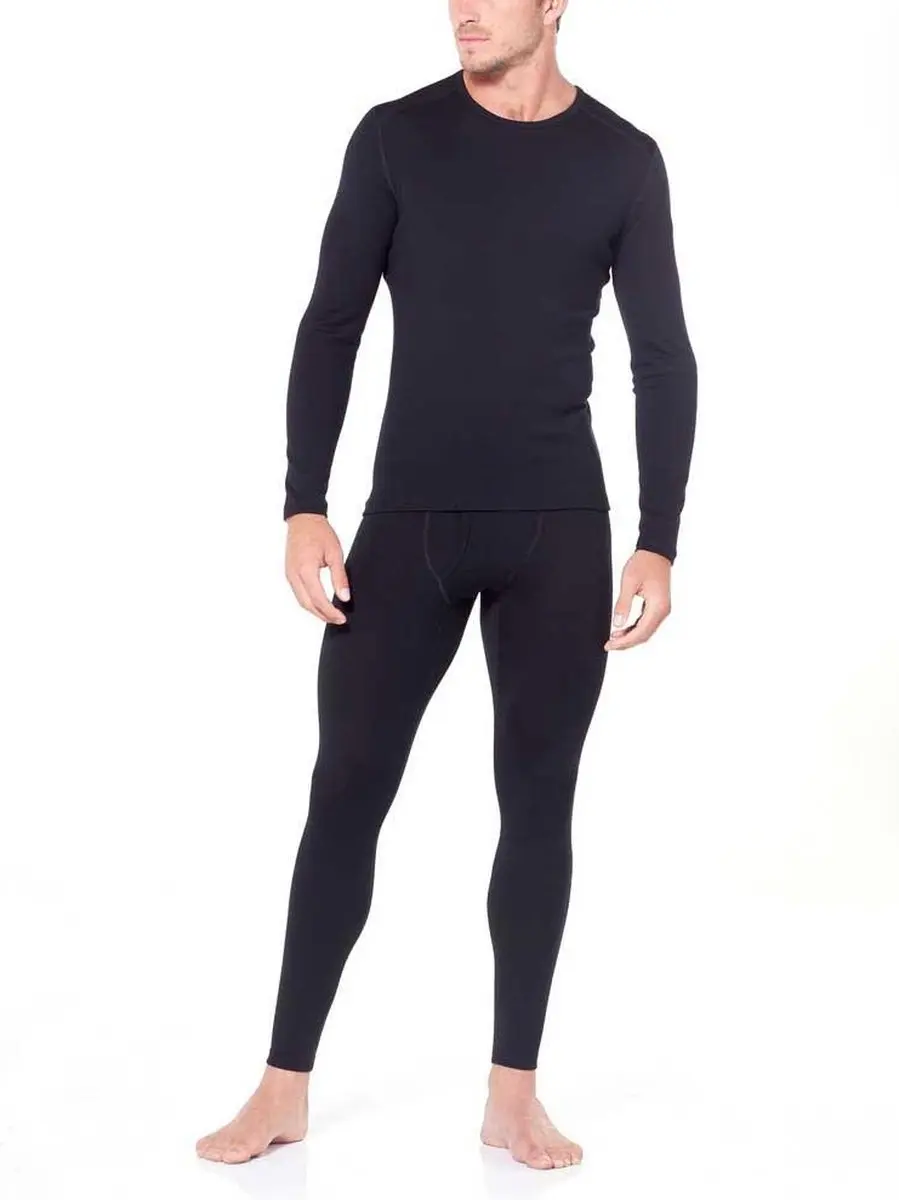 Icebreaker 260 Tech Long Sleeve Crewe Heren - XXL Zwart