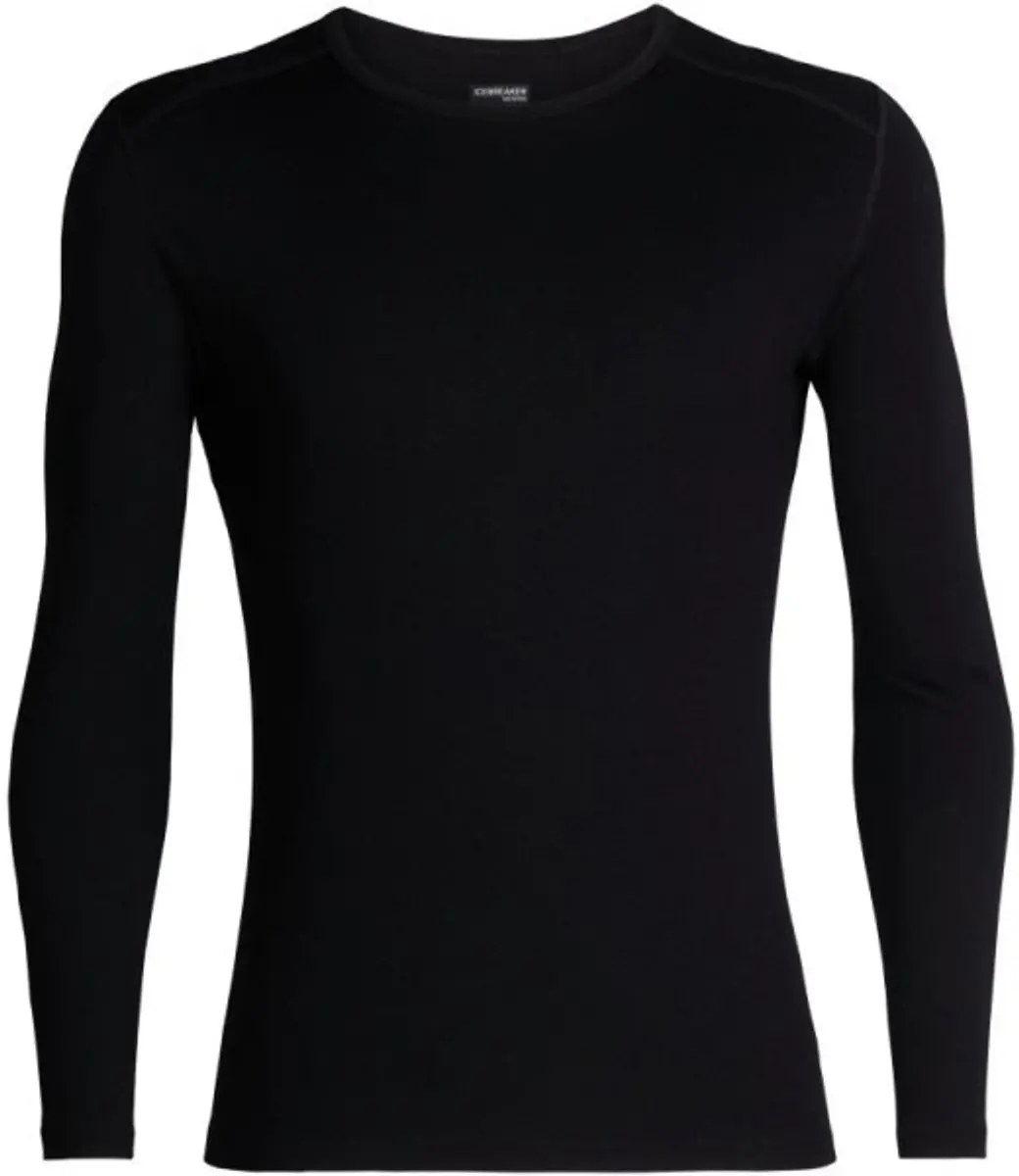 Icebreaker 260 Tech Long Sleeve Crewe Heren - XXL Zwart