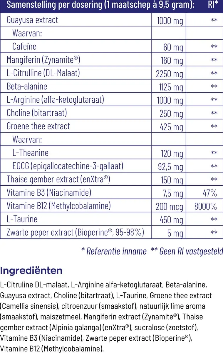 Vitakruid Elite Pre-Workout Vrouw 284g - afbeelding 3 van 6