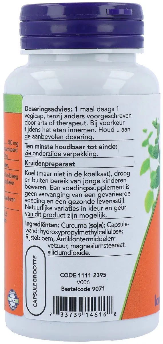 Now Foods Curcuma Longvida Extract 400mg - 50 Vegicaps