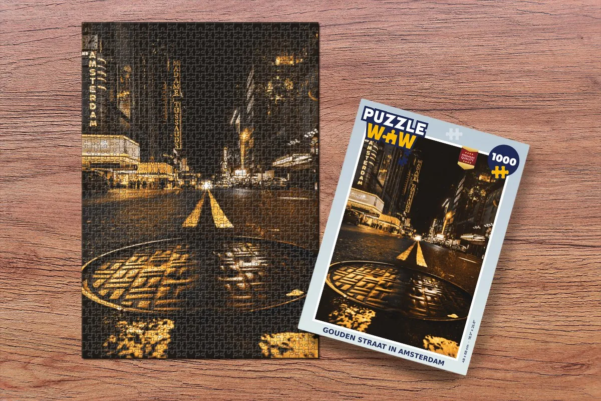 PuzzleWow Amsterdam Legpuzzel 1000 Stuks - Multicolor
