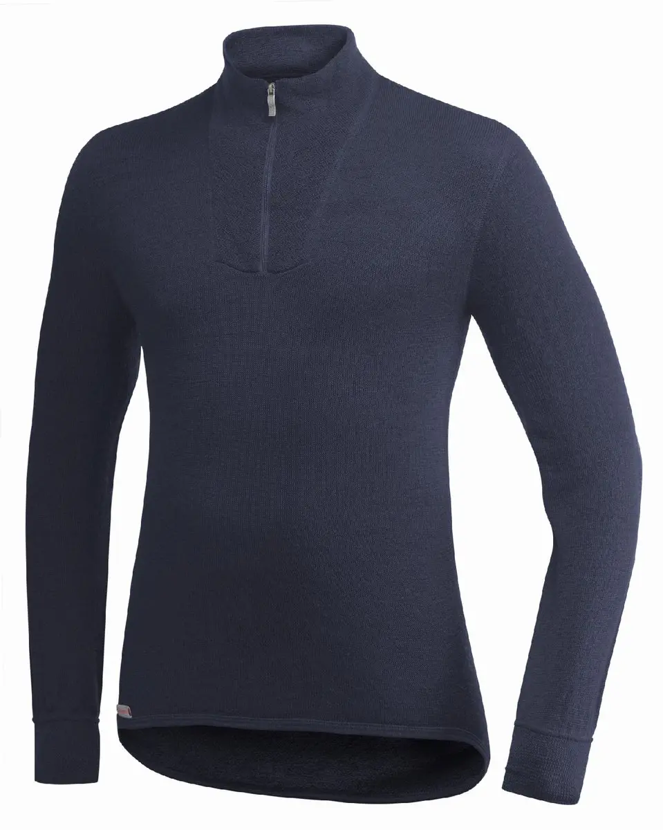 Woolpower Merino Base Layer Zip Turtleneck 200 - Navy - afbeelding 3 van 6