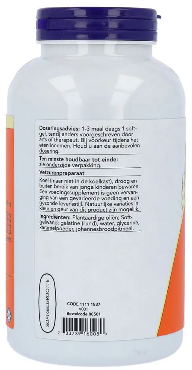 Now Foods Omega 3-6-9 1000mg - 250 Capsules - afbeelding 2 van 6