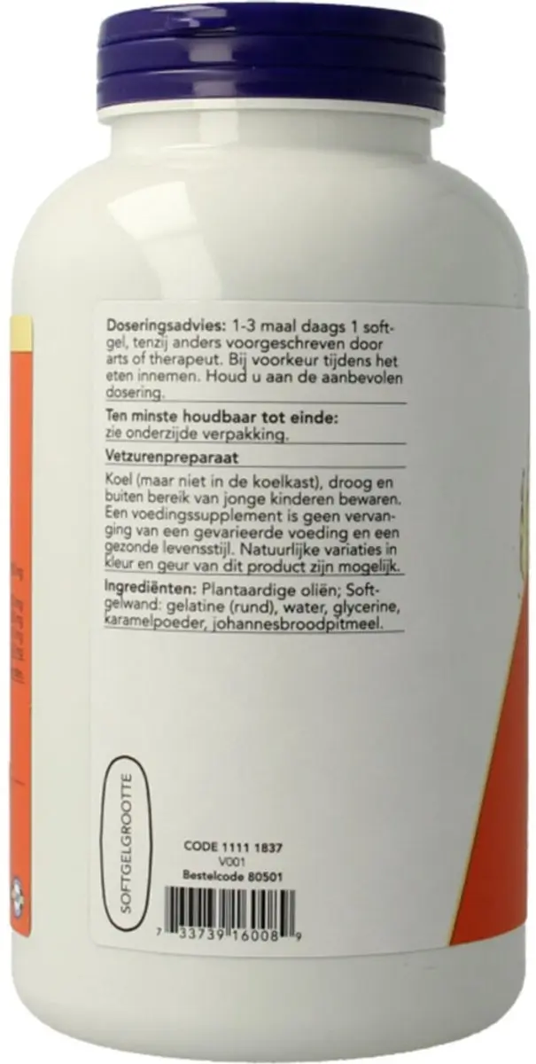 Now Foods Omega 3-6-9 1000mg - 250 Capsules - afbeelding 4 van 6