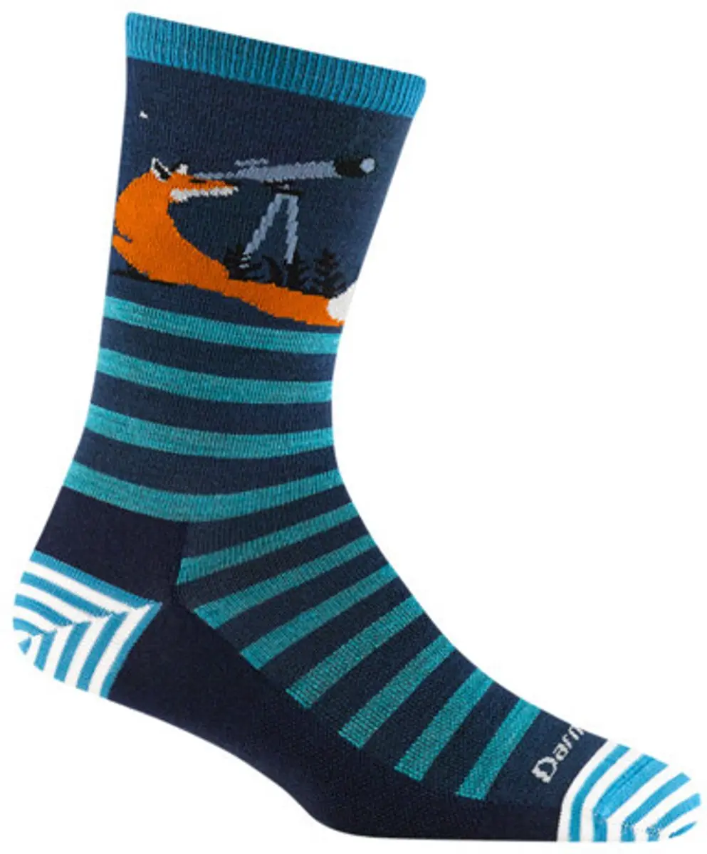 Darn Tough Animal Haus Crew Lightweight Merinowol Sokken - 41/42 - Dark Teal - afbeelding 4 van 6