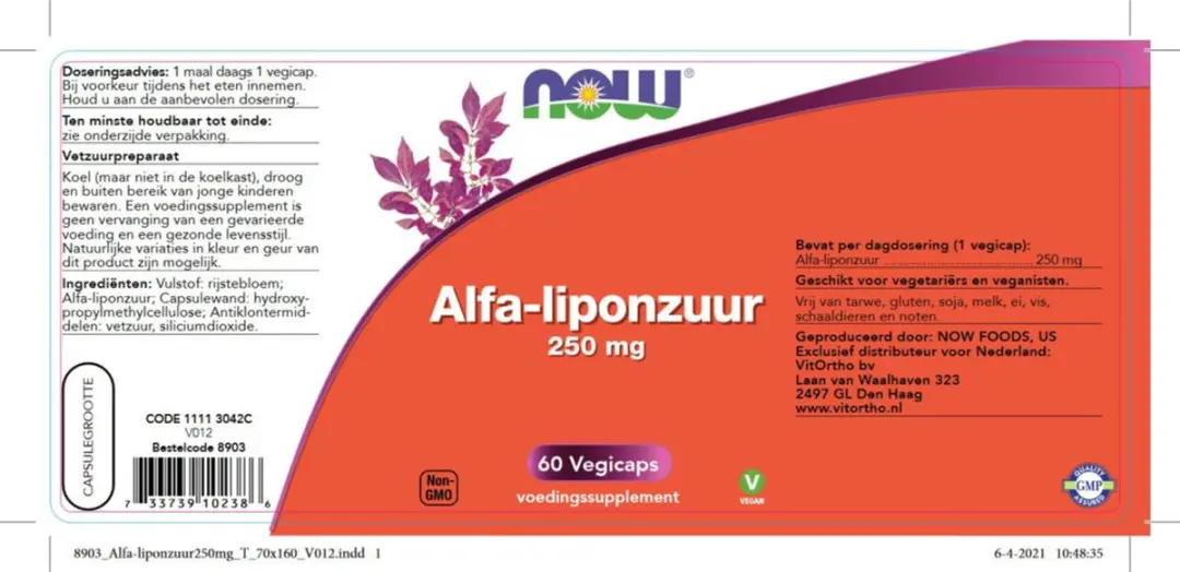 Now Foods Alpha Lipoic Acid 250mg