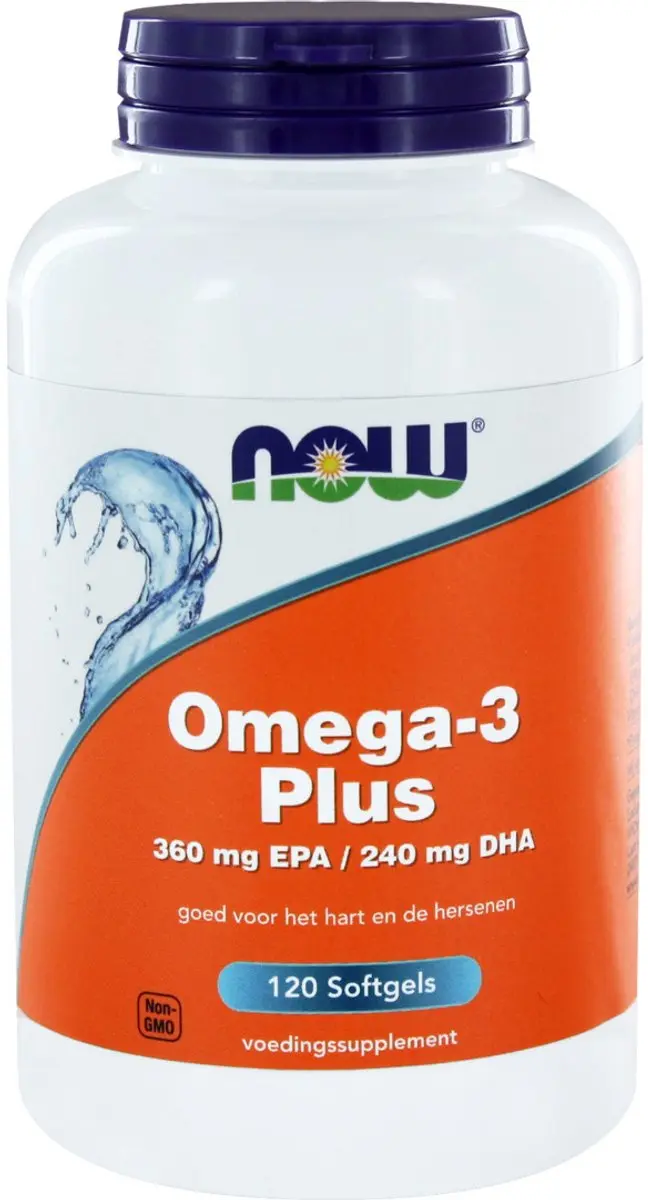 Now Foods Omega-3 Plus 120 Softgels - 360mg EPA/240mg DHA