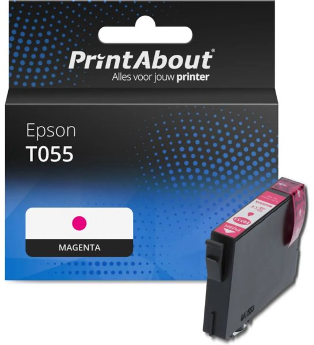 PrintAbout T055 C13T055340 Magenta Inktcartridge - 17ml - Epson