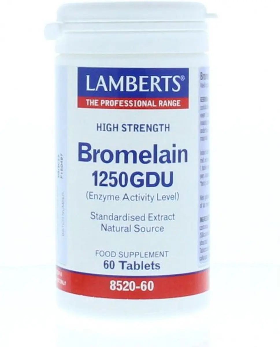 Lamberts Bromelaine 1250 GDU 60 Tabletten - 1500mg - afbeelding 6 van 6