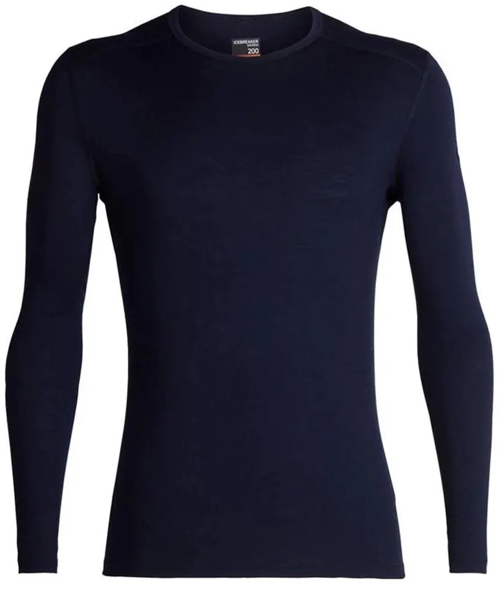Icebreaker Mens 200 Oasis LS Crewe Thermokleding XXL - Midnight Navy
