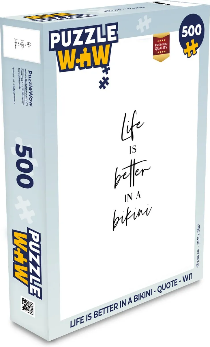 PuzzleWow Life is better in a bikini Legpuzzel 500 Stuks
