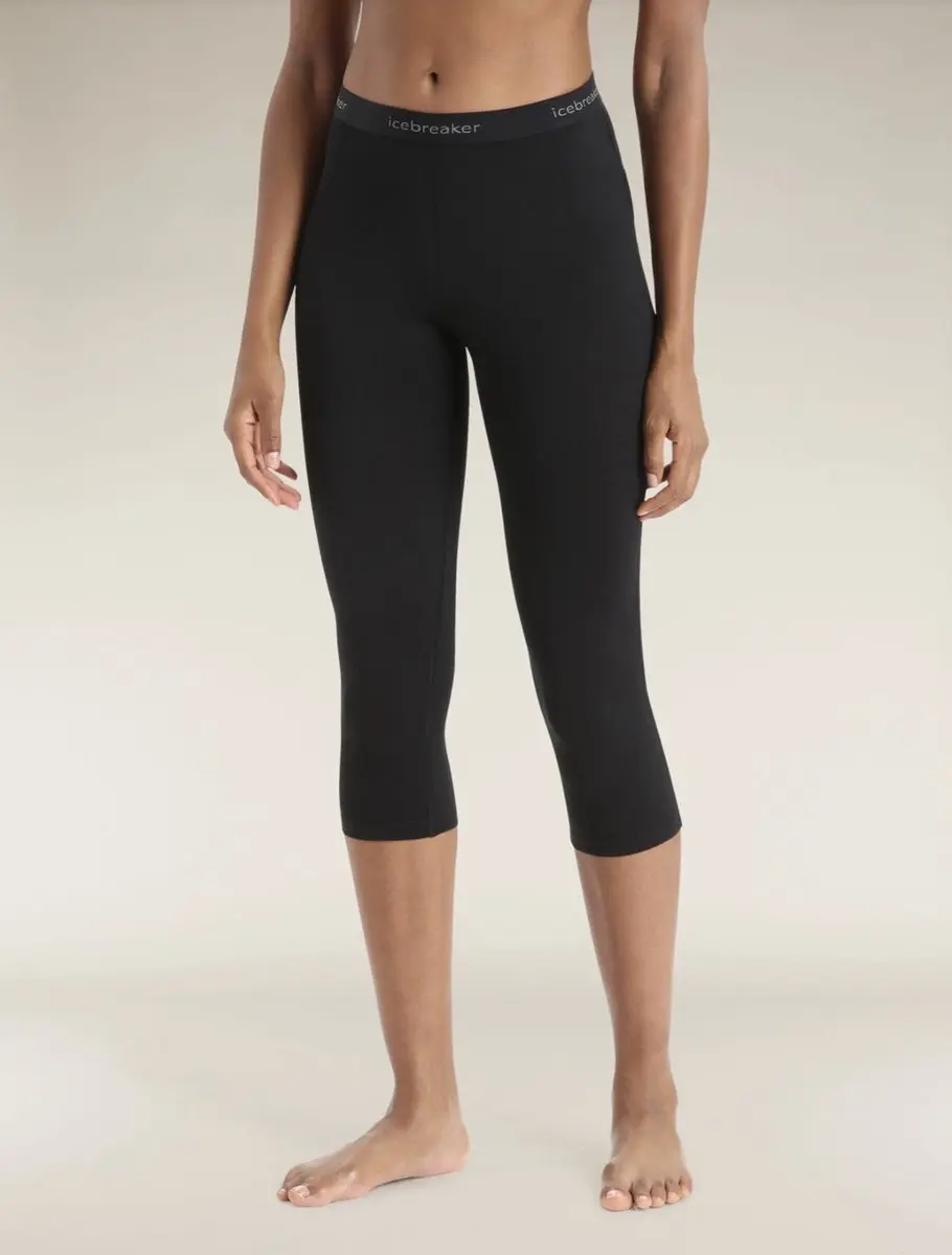 Icebreaker Women's Oasis 3/4 Leggings Black