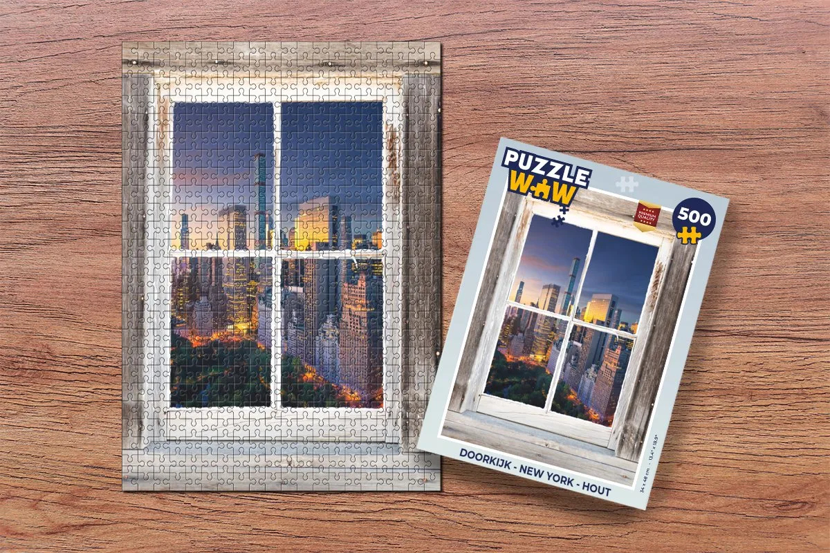 PuzzleWow Doorkijk New York Legpuzzel 500 Stuks - Multicolor