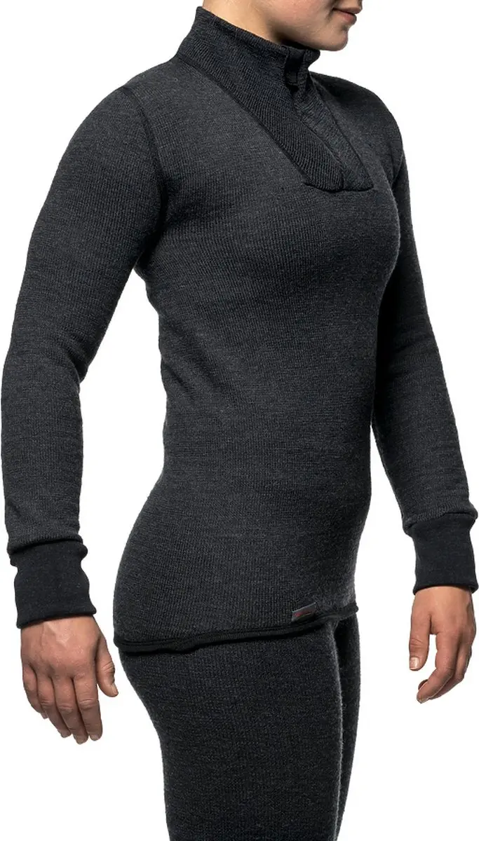 Woolpower Merino Mid Layer Zip Turtleneck 400 - Zwart - afbeelding 5 van 6