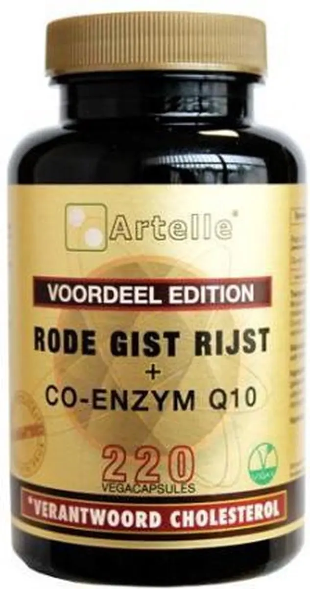 Artelle Rode Gist Rijst + Co-Enzym Q10 220 Vegacapsules - afbeelding 6 van 6