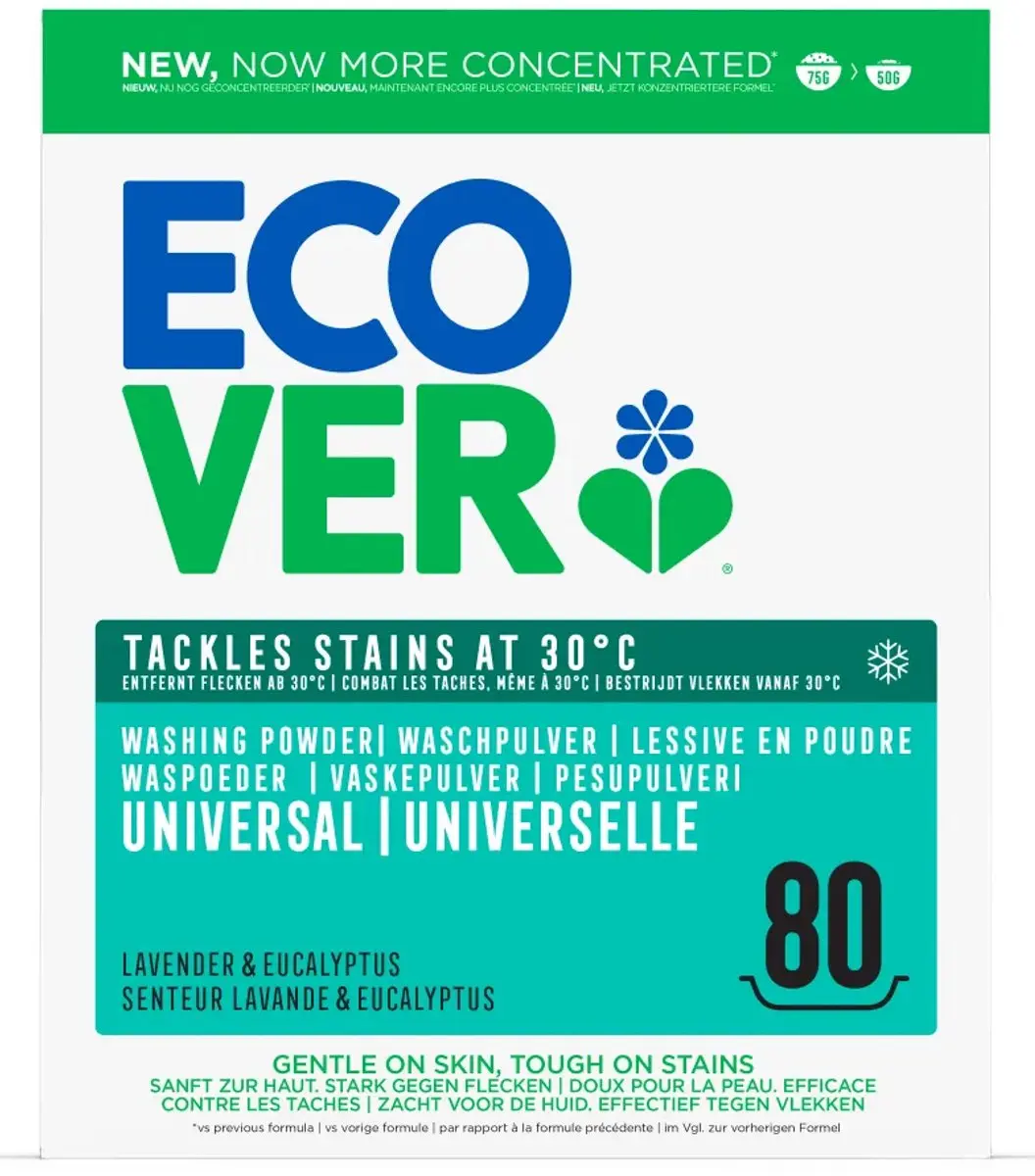 Ecover Waspoeder Universal 4kg - 80 Wasbeurten - afbeelding 2 van 2