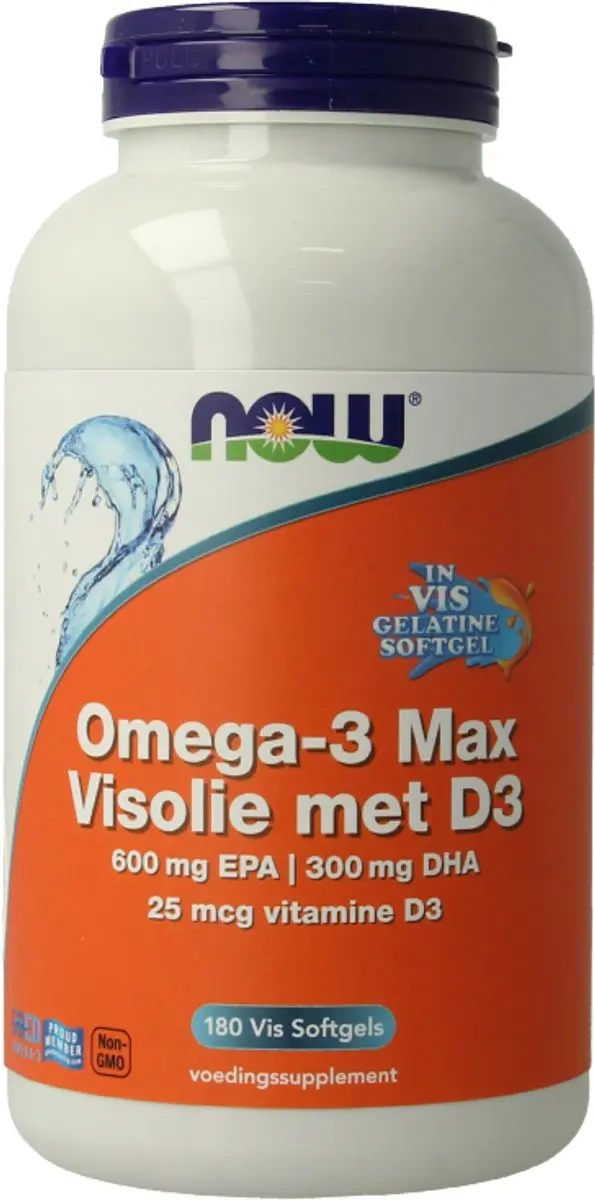 Now Foods Omega 3 Max Visolie D3 180 Softgels - afbeelding 5 van 5