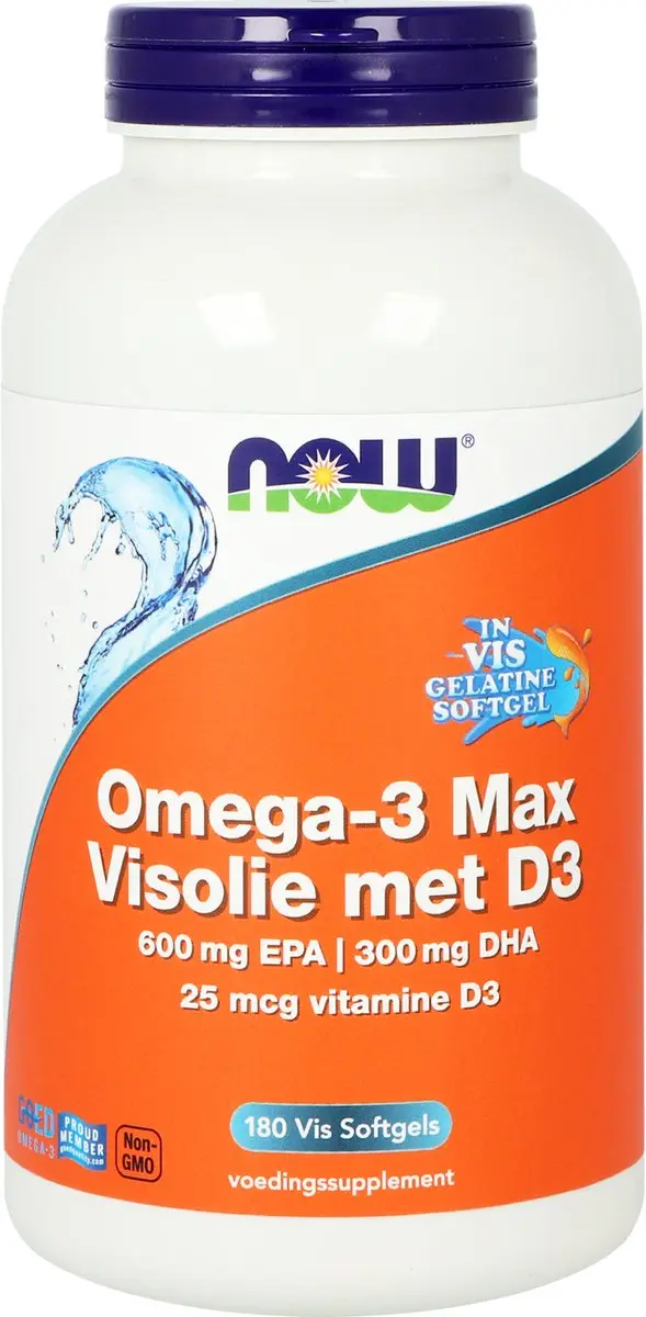 Now Foods Omega 3 Max Visolie D3 180 Softgels