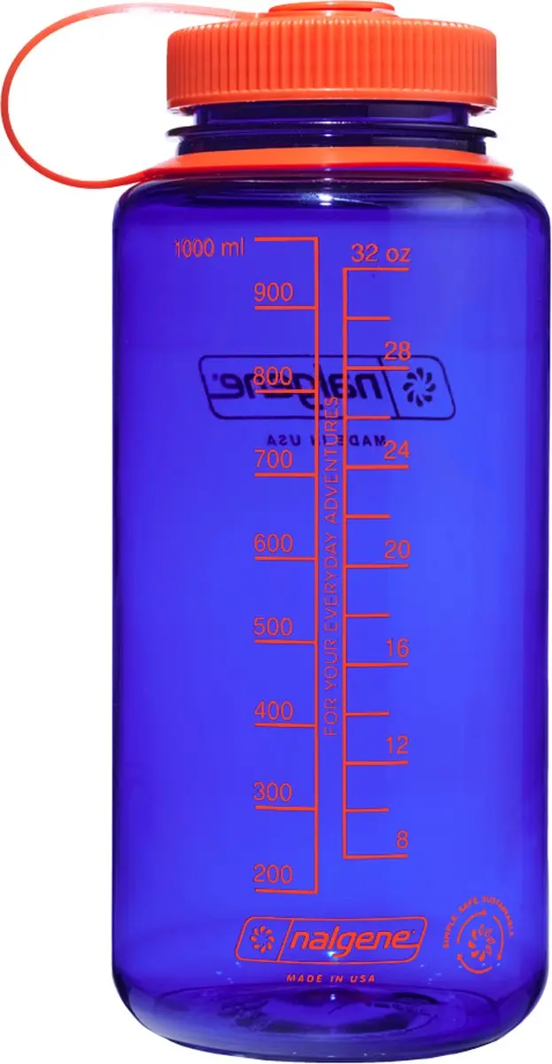 Nalgene Wide-Mouth N2020-5932 Drinkfles 1L - Periwinkle - afbeelding 2 van 6