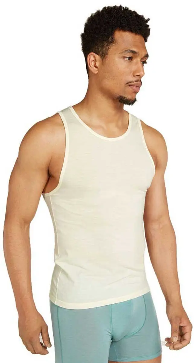 Icebreaker Merino 150 Anatomica Mouwloos Basislaag Wit M Man