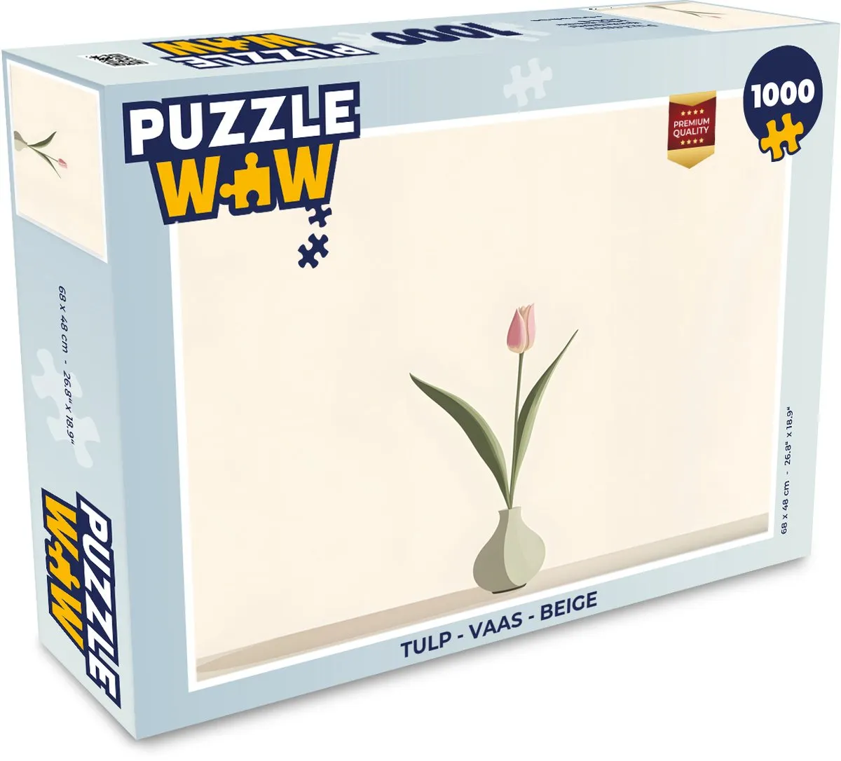 PuzzleWow Tulp - Vaas Legpuzzel 1000 Stuks