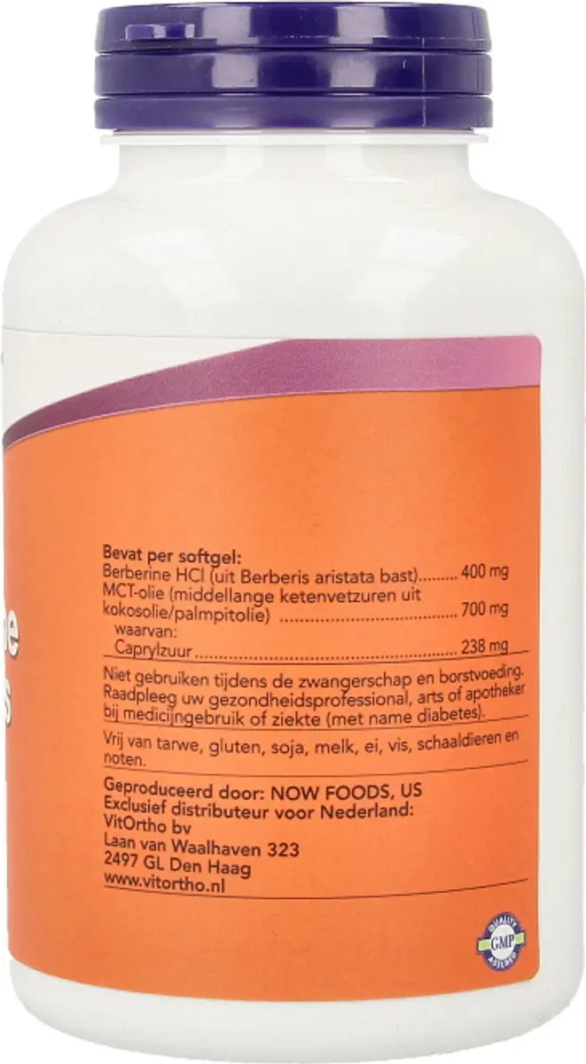 Now Foods Berberine 400mg - 90 Stuks - afbeelding 3 van 5