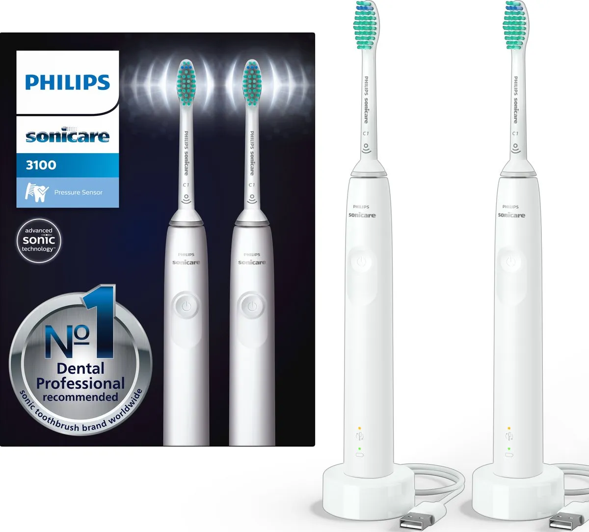 Philips Sonicare Series 3100 HX3675/13 Elektrische Tandenborstel