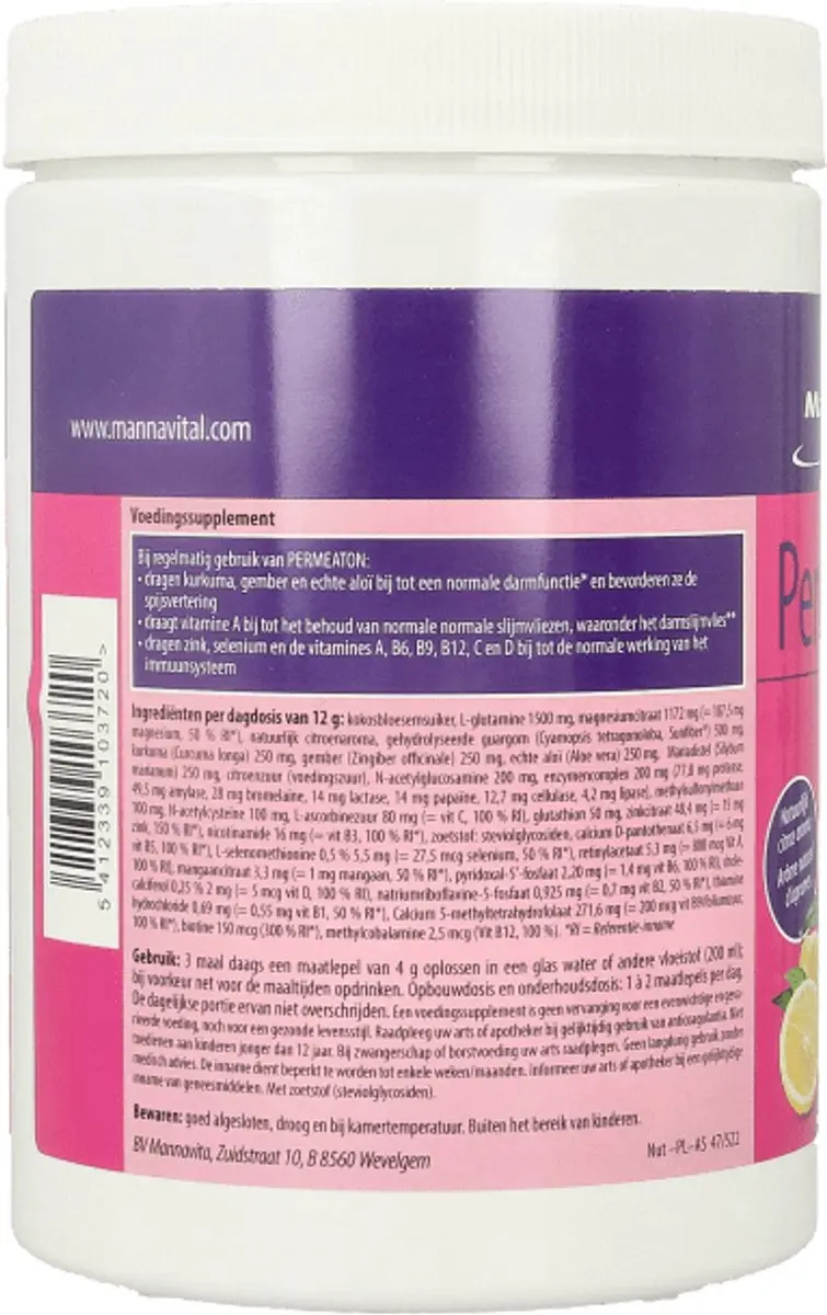 Mannavital Permeaton 360g - afbeelding 6 van 6
