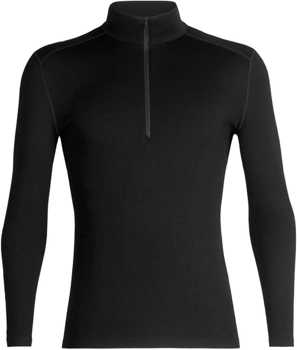 Icebreaker Men's Tech Top Long Sleeve Half Zip Black