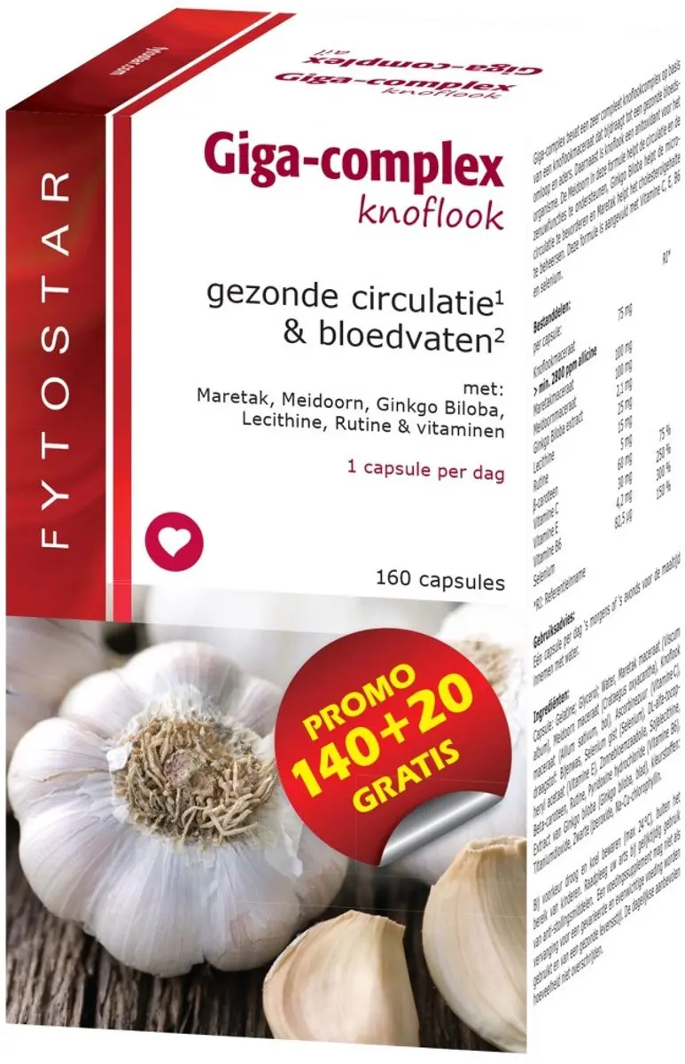 Fytostar Giga Complex Knoflook 160 Capsules