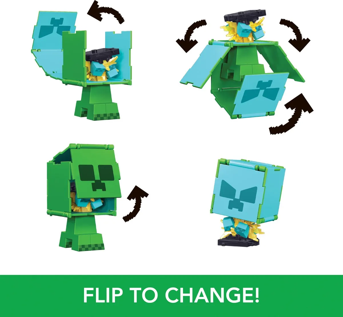 Minecraft Geflipte Figuren Creeper - HTL46 - Groen