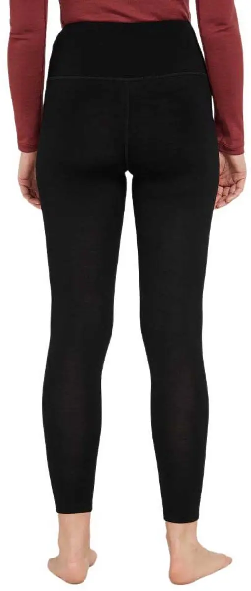 Icebreaker Merino 260 Tech High Rise Thermobroek - Dames M - Zwart