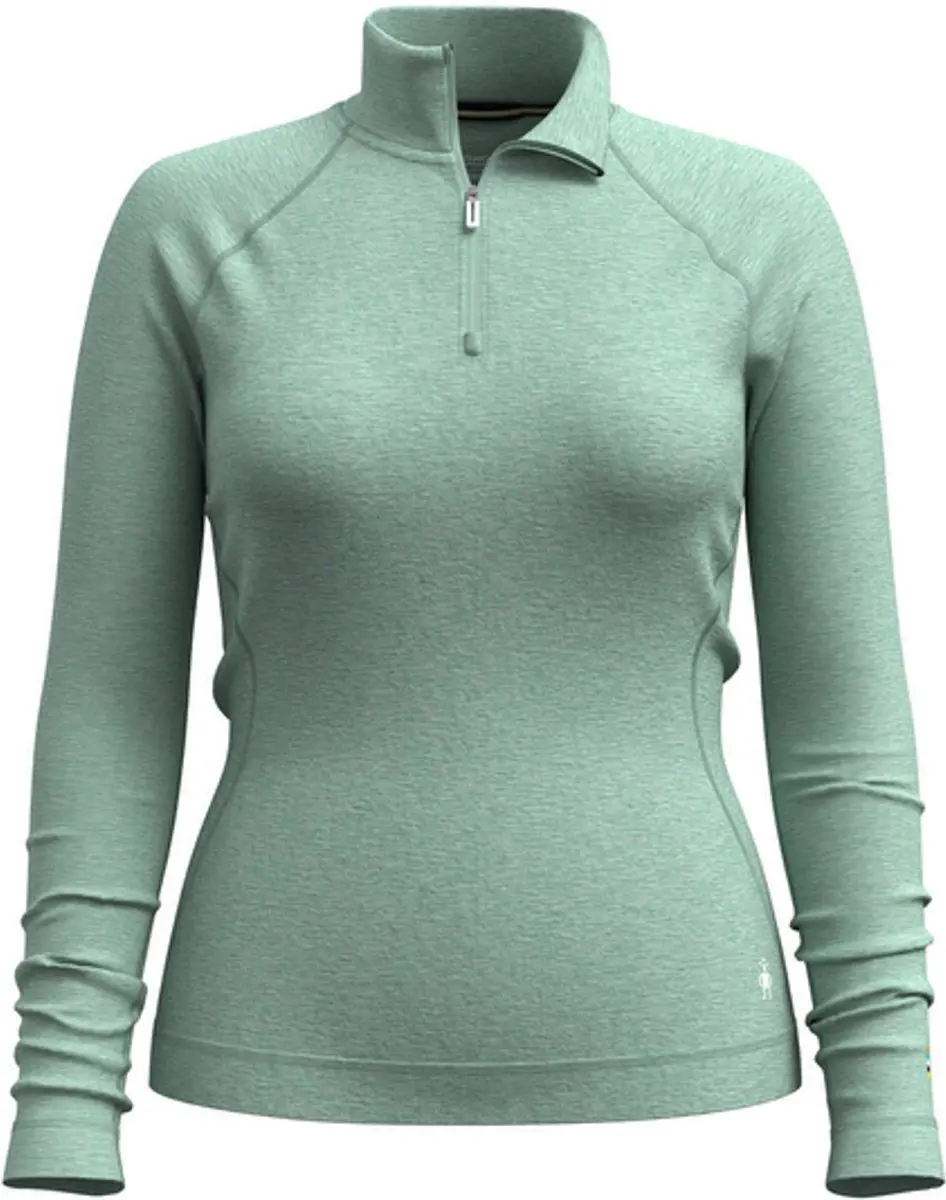 Smartwool Classic Thermal Merino Women's Baselayer 1/4 Zip Green Large