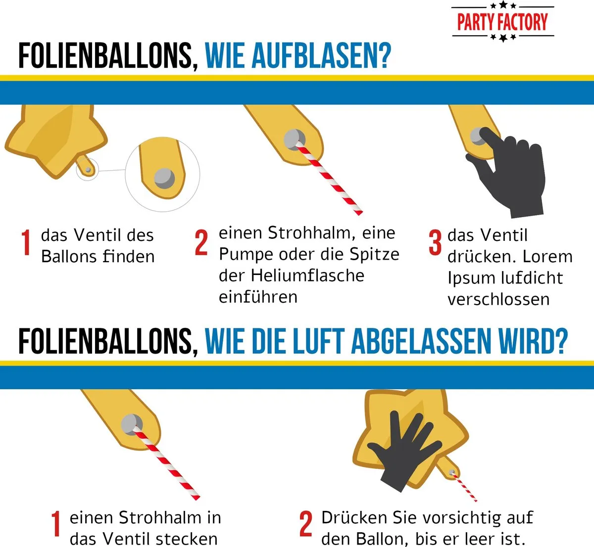 De Smurfen Folieballonnen 45cm - 3 Stuks - Blauw