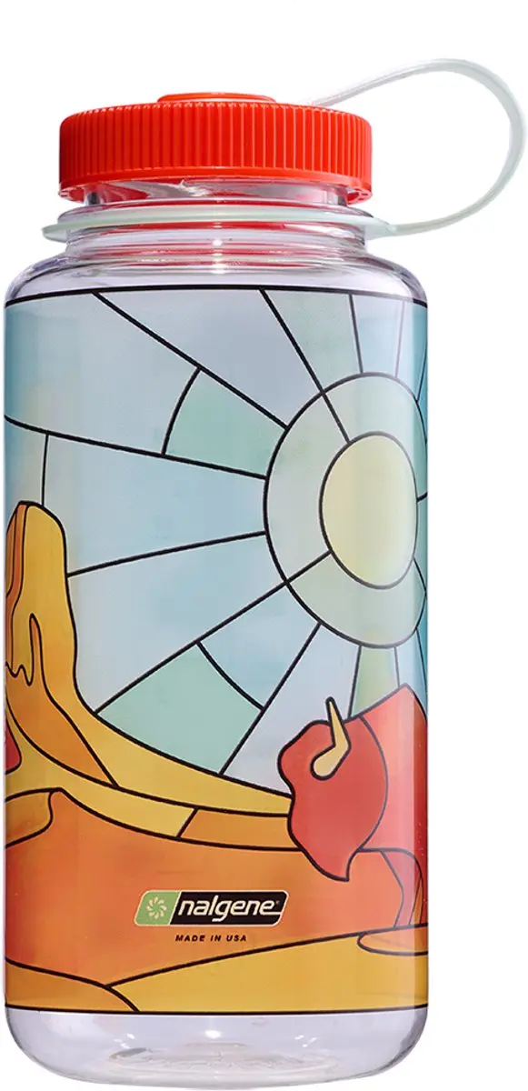Nalgene Wide-Mouth N682023-0214 Drinkfles 1000ml - Clear Stained Desert