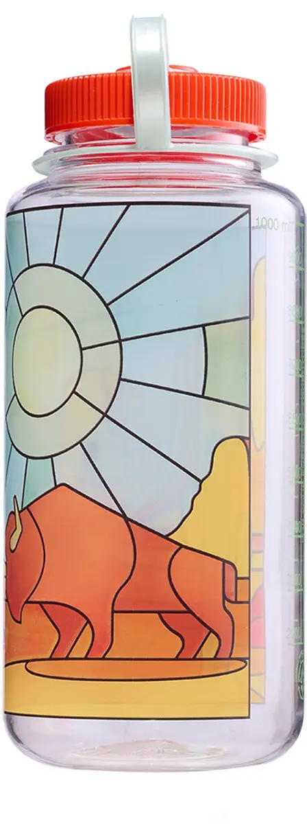 Nalgene Wide-Mouth N682023-0214 Drinkfles 1000ml - Clear Stained Desert - afbeelding 2 van 6