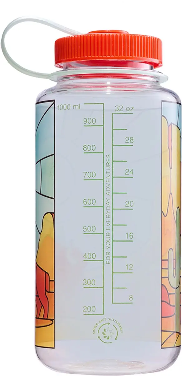 Nalgene Wide-Mouth N682023-0214 Drinkfles 1000ml - Clear Stained Desert - afbeelding 3 van 6